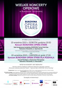 BUKOVINA Opera Stars – plakat Wielkie Koncerty Operowe